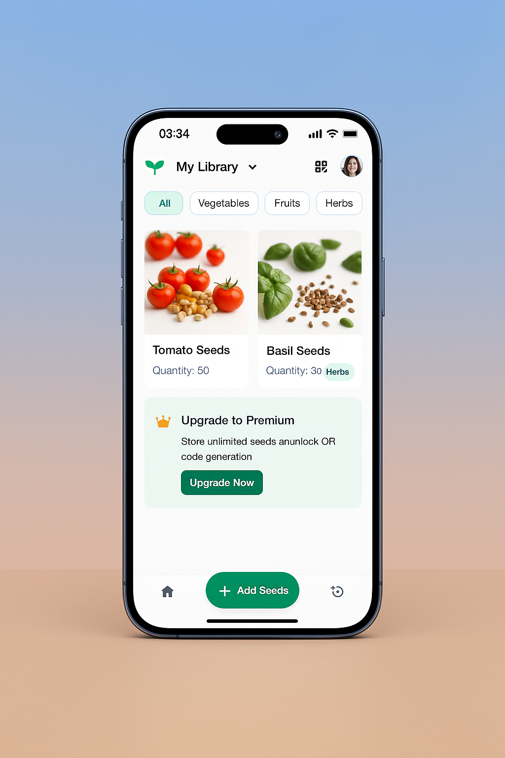 mobile app interface